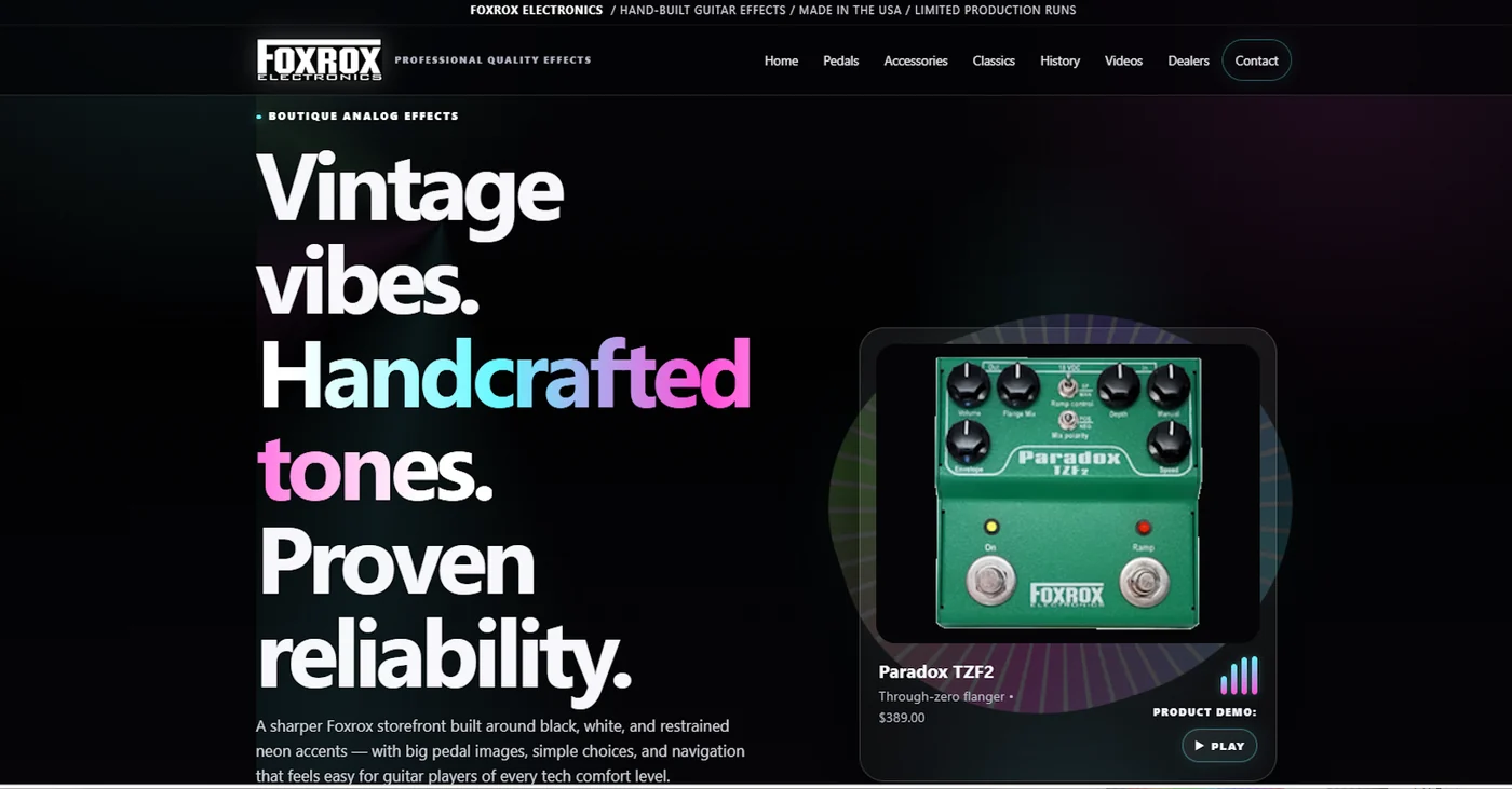 Foxrox Electronics redesign