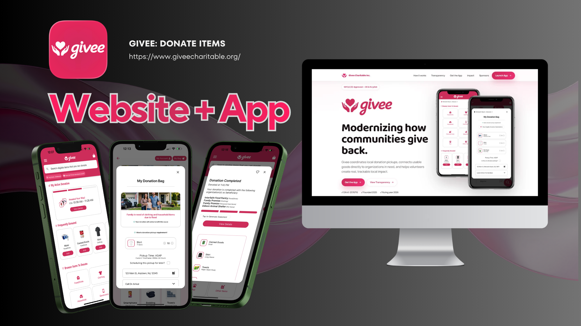 Givee Charitable website redesign