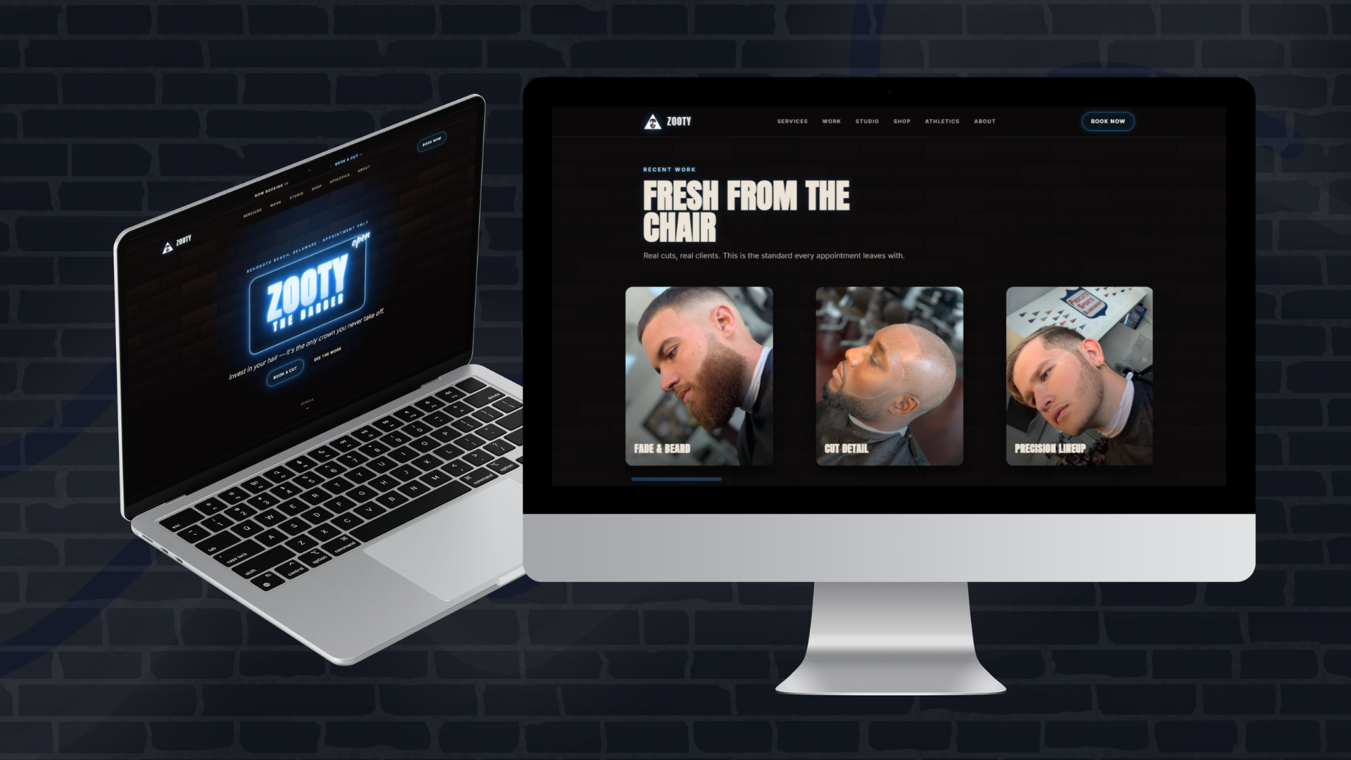 Zooty the Barber website redesign
